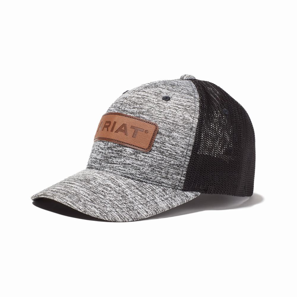 Ariat Box Logo Snapback Hatt Herr Grå | 285-ONYJCZ