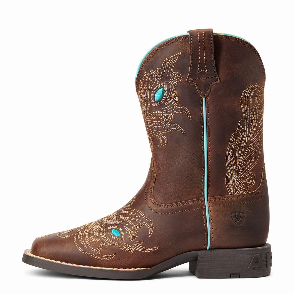 Ariat Bright Eyes II Western Stövlar Barn Bruna | 047-NPZTXI