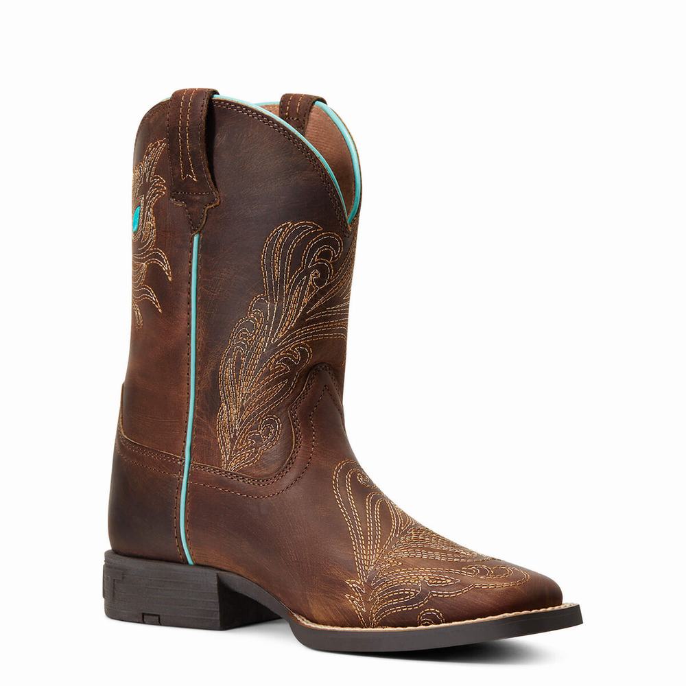 Ariat Bright Eyes II Western Stövlar Barn Bruna | 047-NPZTXI