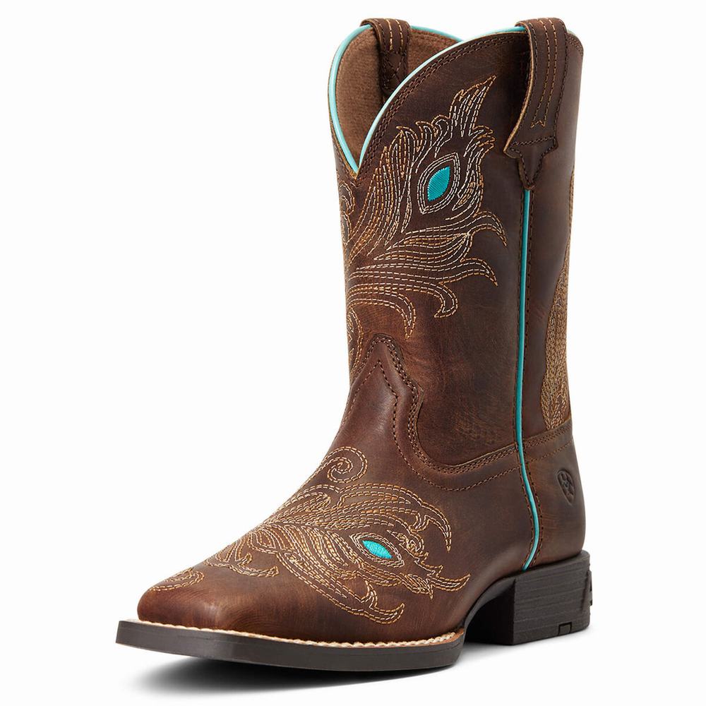 Ariat Bright Eyes II Western Stövlar Barn Bruna | 047-NPZTXI