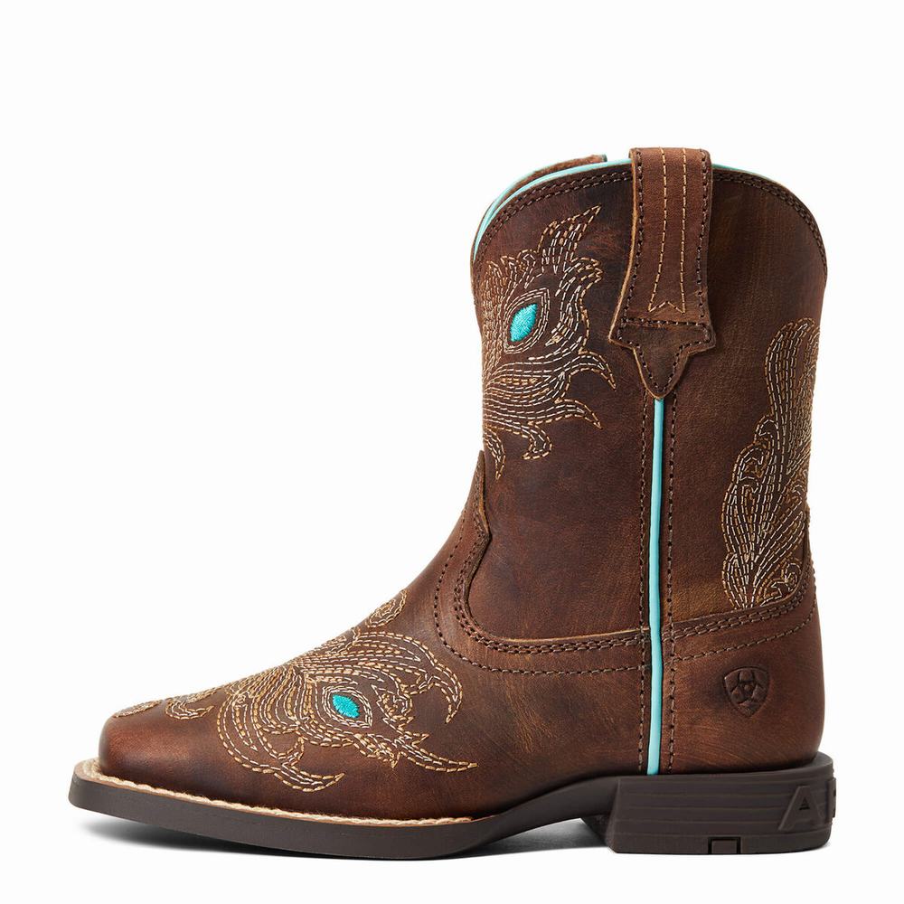 Ariat Bright Eyes II Western Stövlar Barn Bruna | 372-EWOAFU