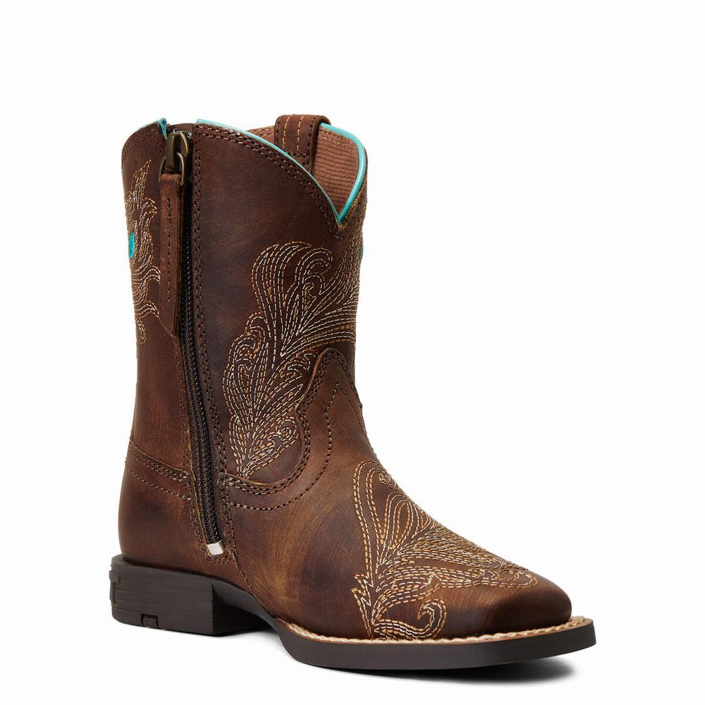 Ariat Bright Eyes II Western Stövlar Barn Bruna | 372-EWOAFU