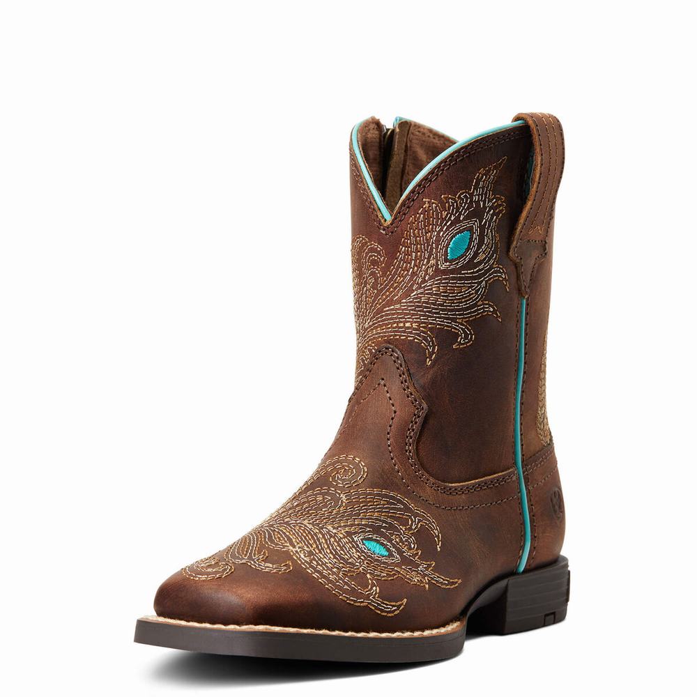 Ariat Bright Eyes II Western Stövlar Barn Bruna | 372-EWOAFU