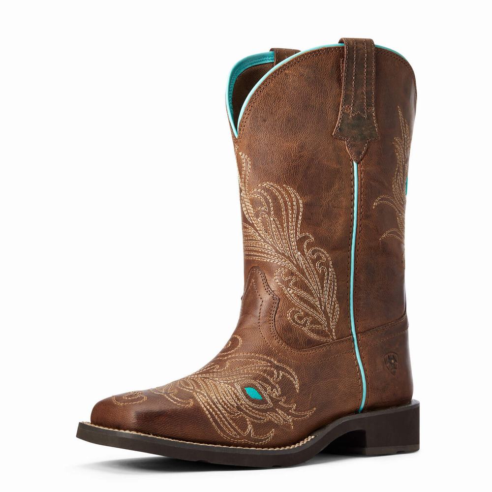 Ariat Bright Eyes II Western Stövlar Dam Bruna | 103-OQCLTM