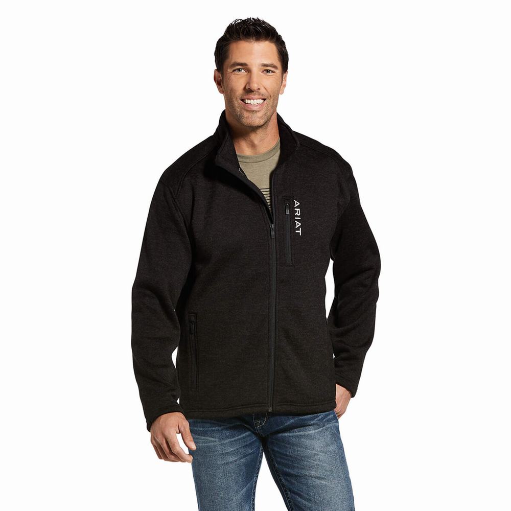 Ariat Caldwell Full Zip Hoodie Herr Grå | 714-QKVRLW