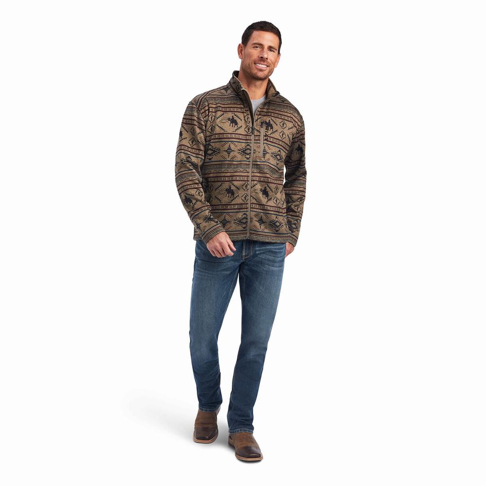 Ariat Caldwell Full Zip Hoodie Herr Olika Färger | 814-LRICEA