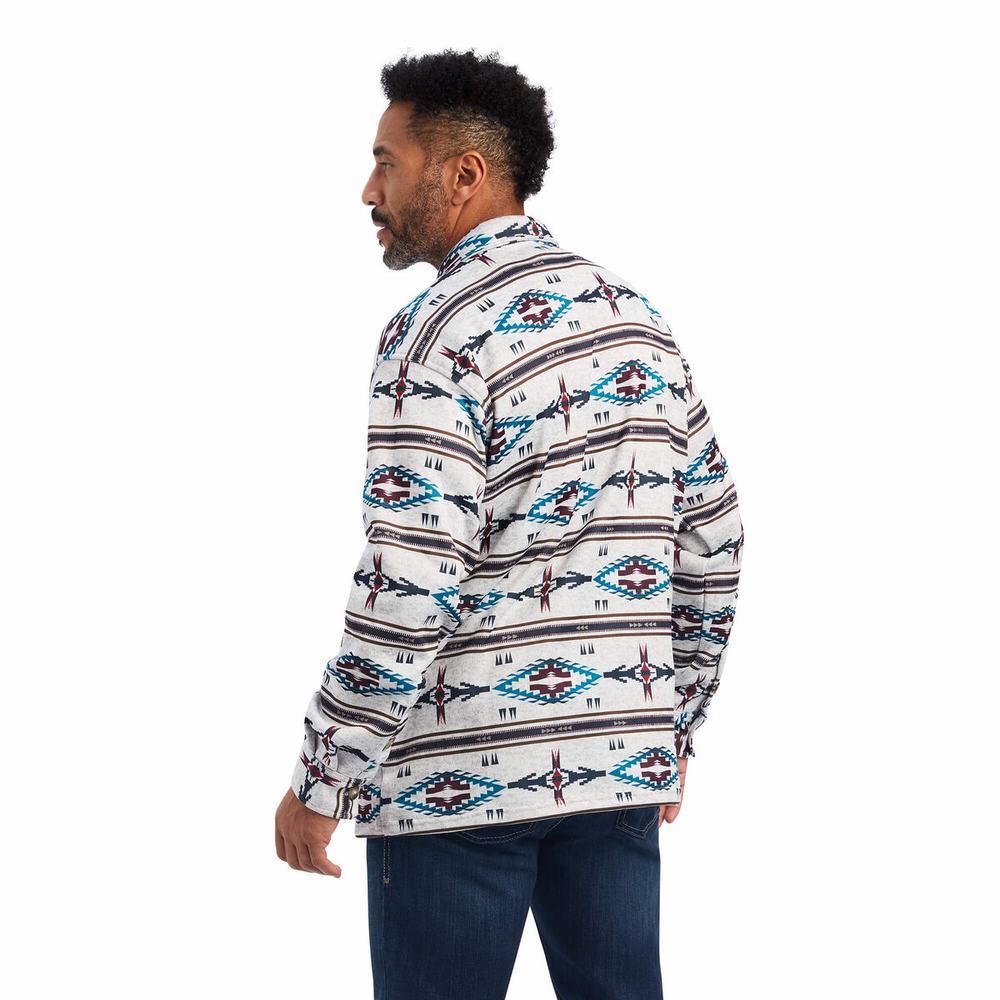 Ariat Caldwell Printed Hoodie Herr Mörkbeige | 034-DEWYPL