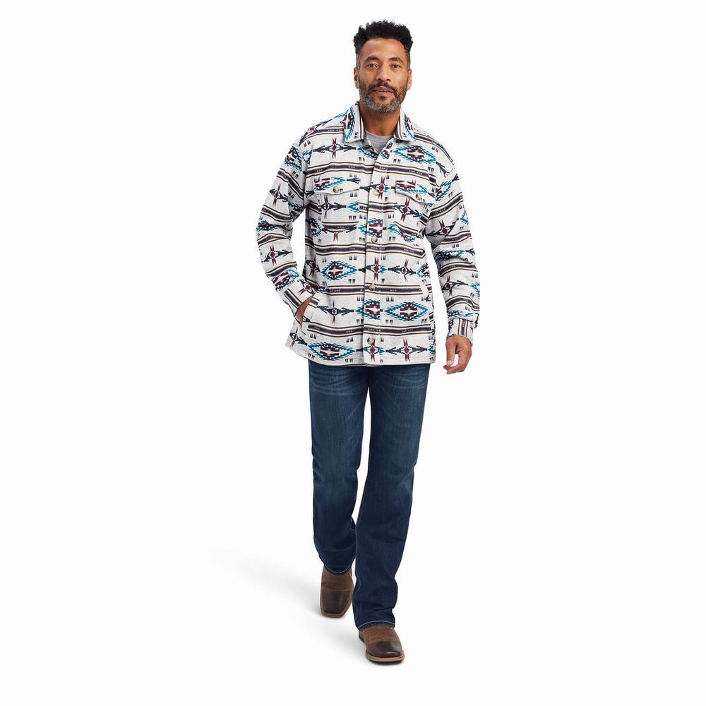 Ariat Caldwell Printed Hoodie Herr Mörkbeige | 034-DEWYPL