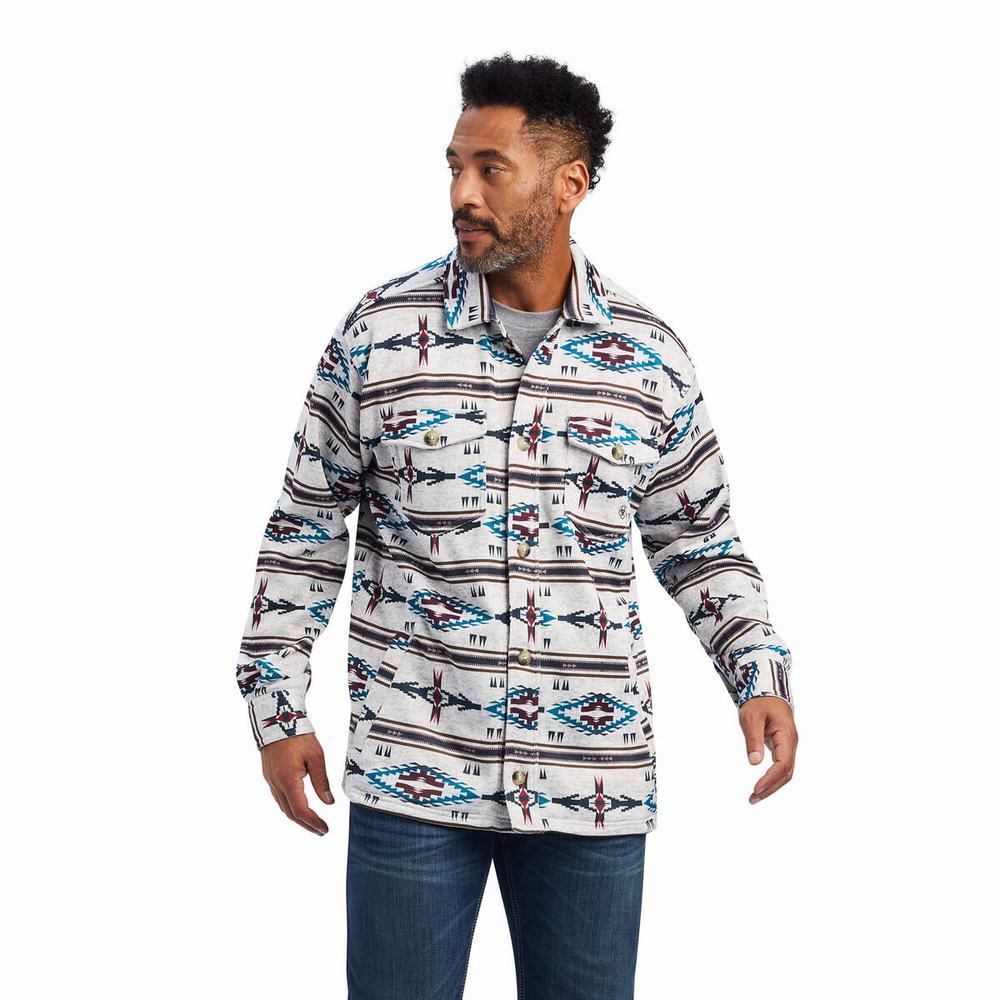 Ariat Caldwell Printed Hoodie Herr Mörkbeige | 034-DEWYPL