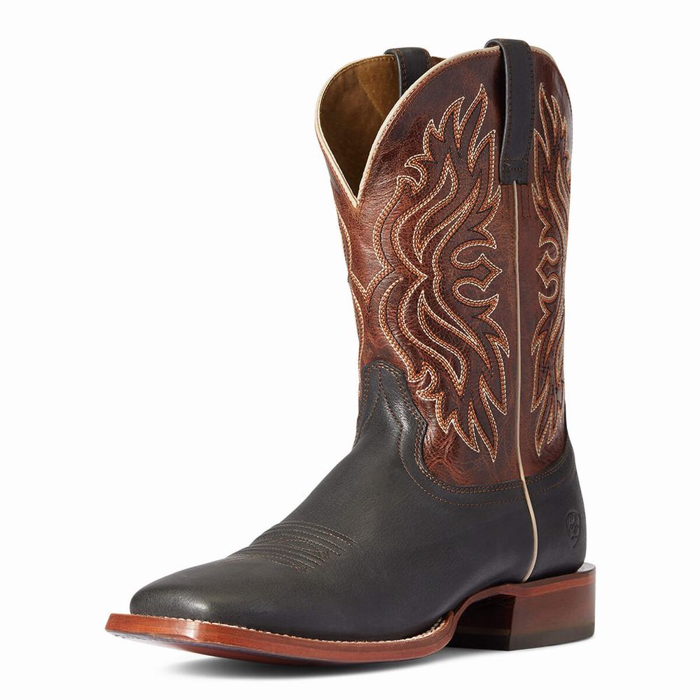 Ariat Circuit Greeley Western Stövlar Herr Svarta | 253-PZXRBH