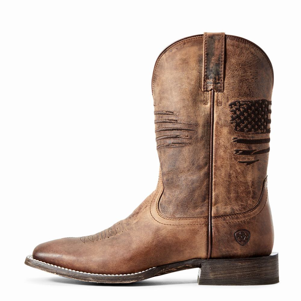 Ariat Circuit Patriot Western Stövlar Herr Bruna | 358-CTGOFX