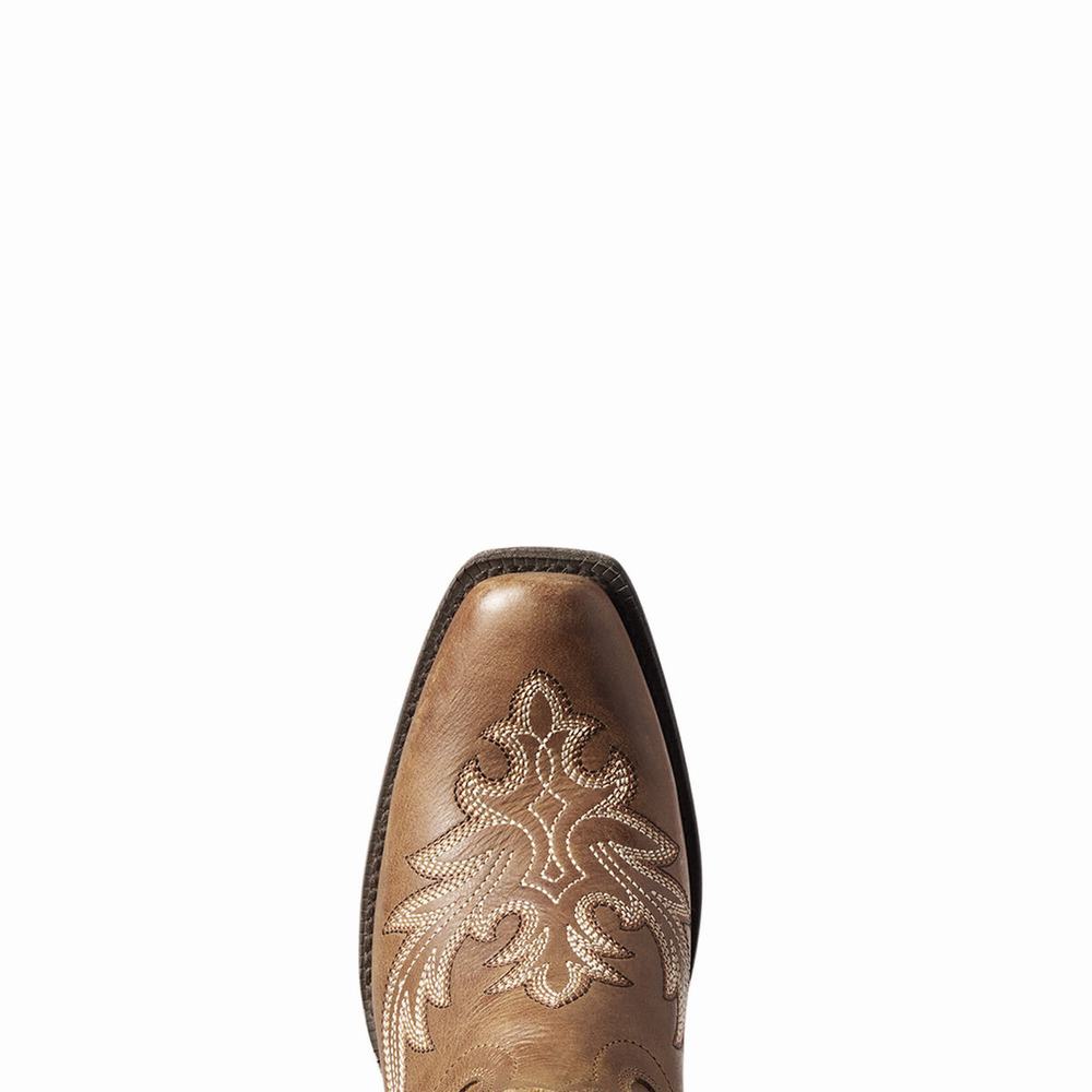 Ariat Circuit Rosewood Western Stövlar Dam Beige Bruna | 036-BZXMUQ