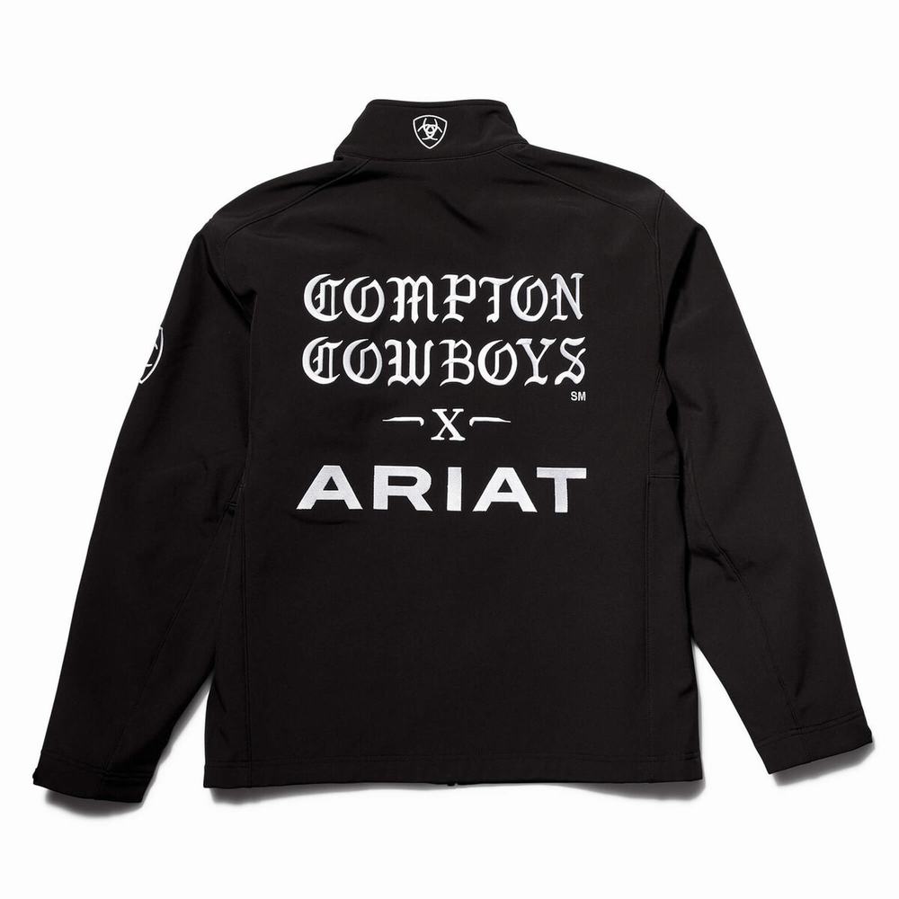 Ariat Compton Cowboys Logo 2.0 Softshell Jacka Herr Svarta | 416-TSHIYP