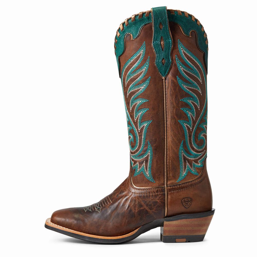 Ariat Crossfire Picante Western Stövlar Dam Bruna | 378-TWSXRL