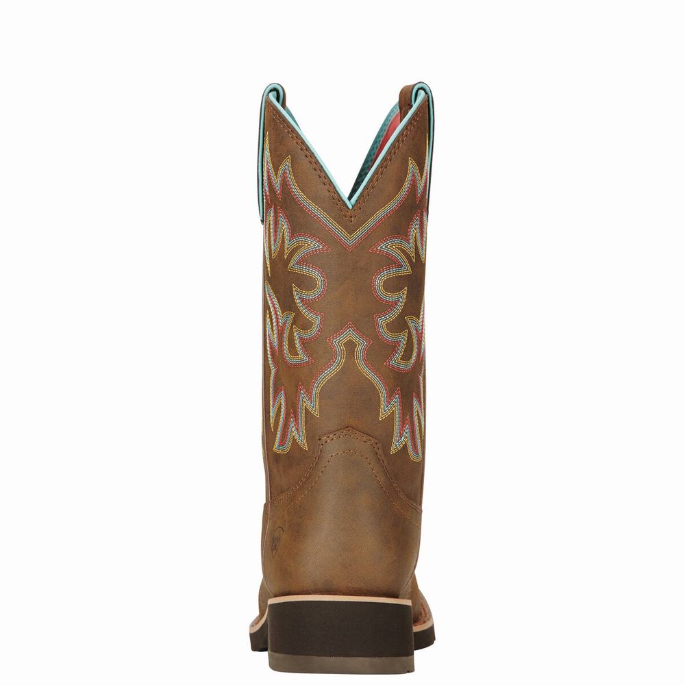 Ariat Delilah Western Stövlar Dam Bruna | 915-BUCZPQ