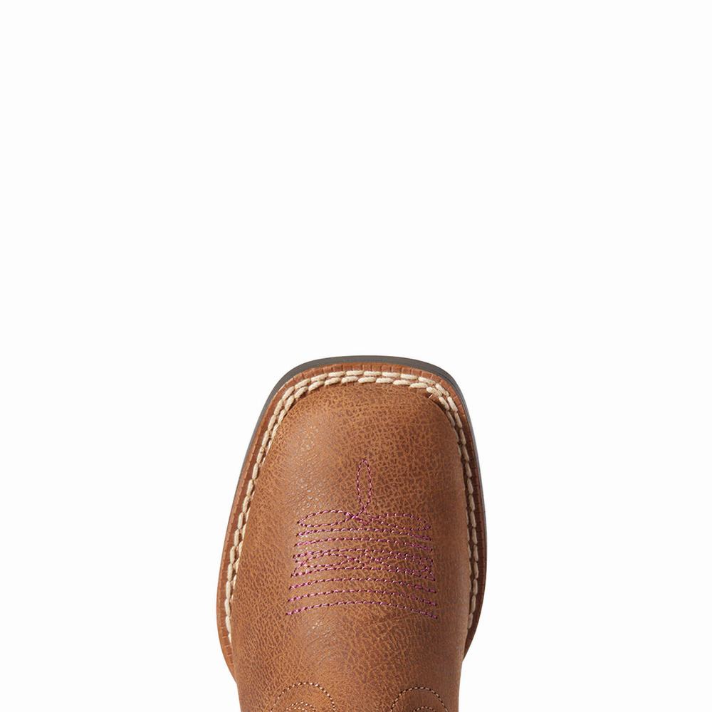 Ariat Double Kicker Western Stövlar Barn Bruna | 019-QLBFTP