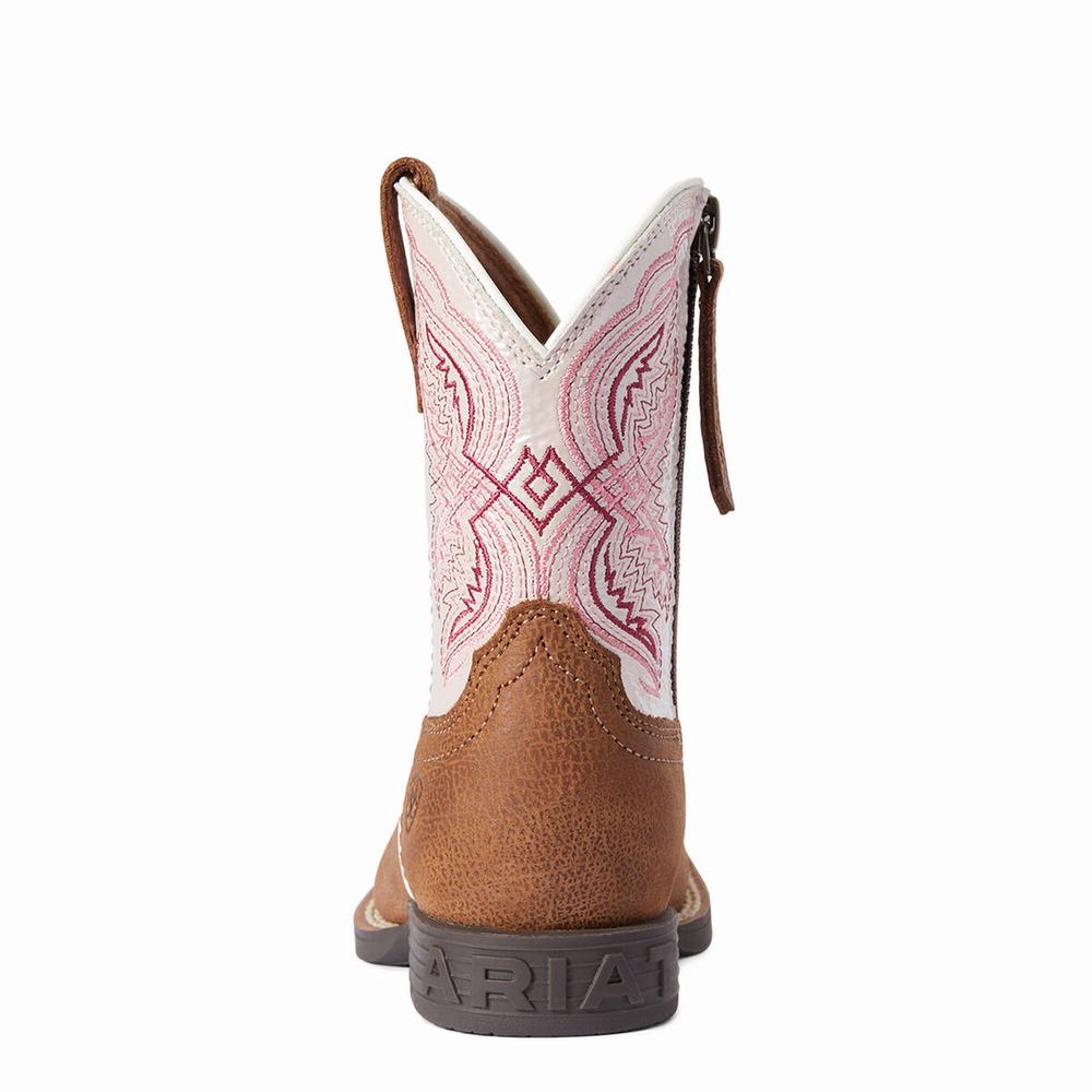 Ariat Double Kicker Western Stövlar Barn Bruna | 019-QLBFTP