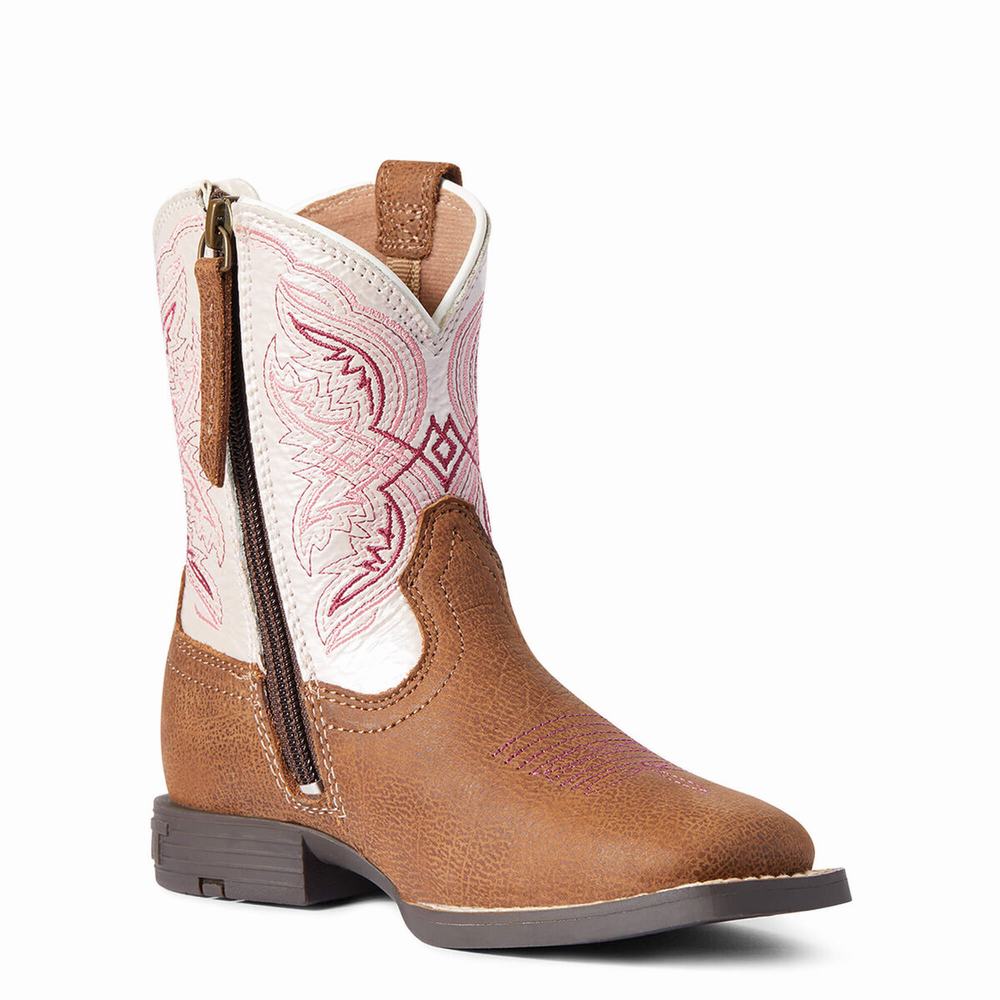 Ariat Double Kicker Western Stövlar Barn Bruna | 019-QLBFTP