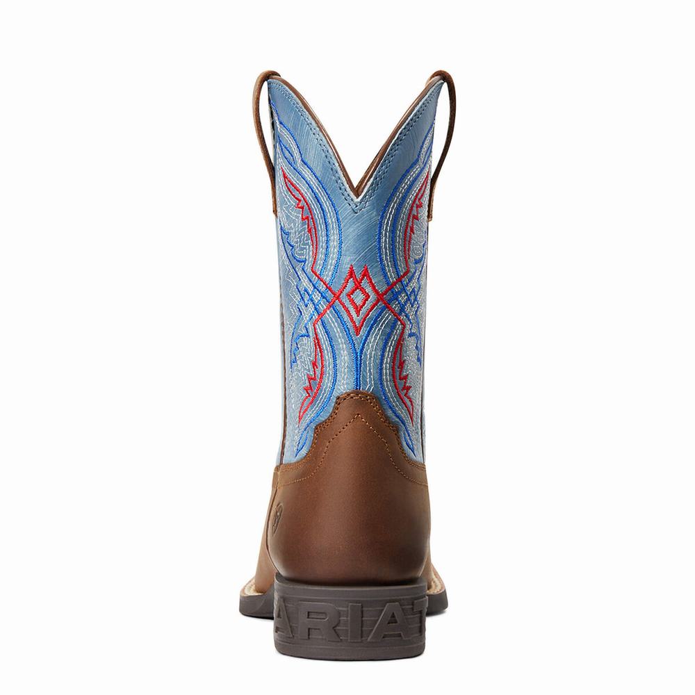 Ariat Double Kicker Western Stövlar Barn Bruna | 620-BLQJSH