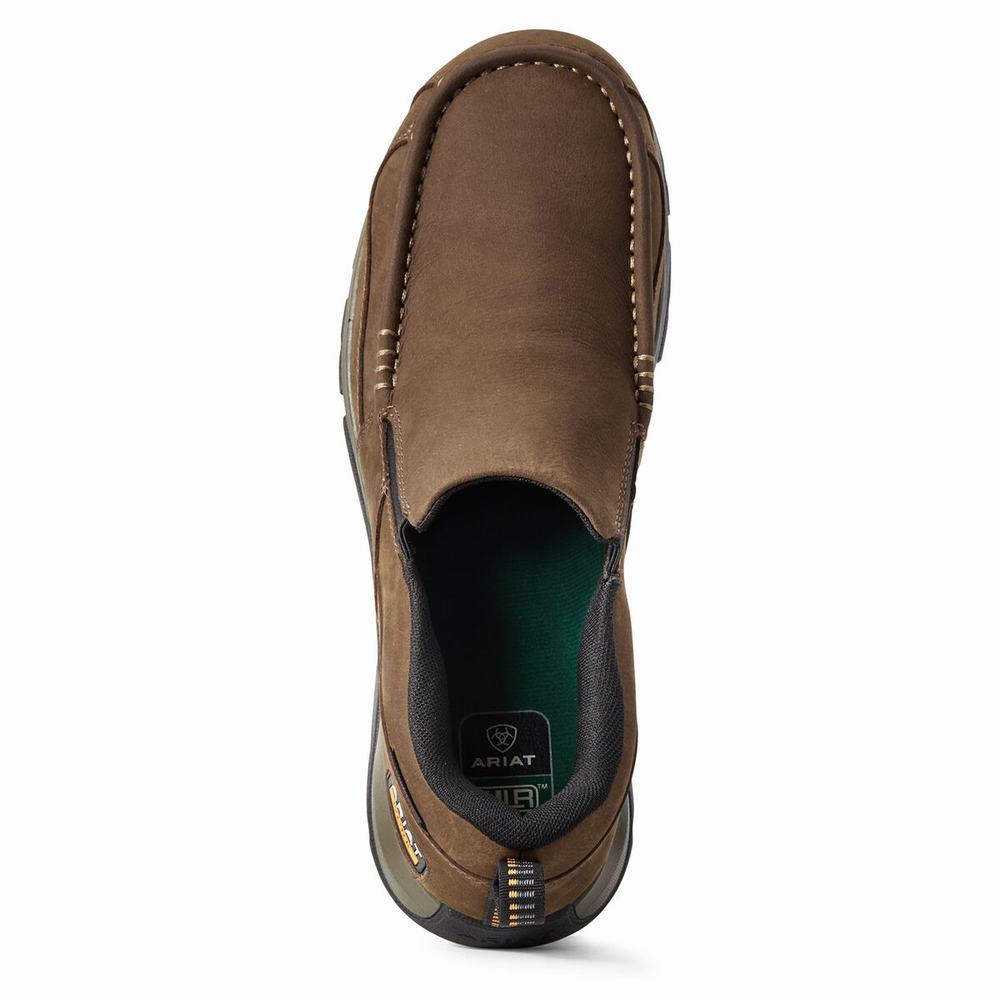 Ariat Edge LTE Slip-On SD Composite Tå Arbetskängor Herr Mörkbruna | 720-CHSFBT