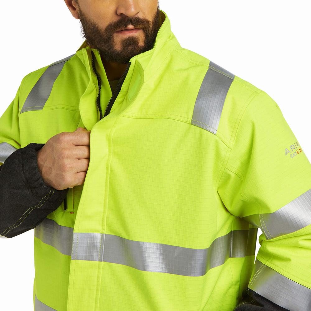 Ariat FR Hi-Vis Vattentäta Insulated Jacka Herr Gula | 941-CWVBYE