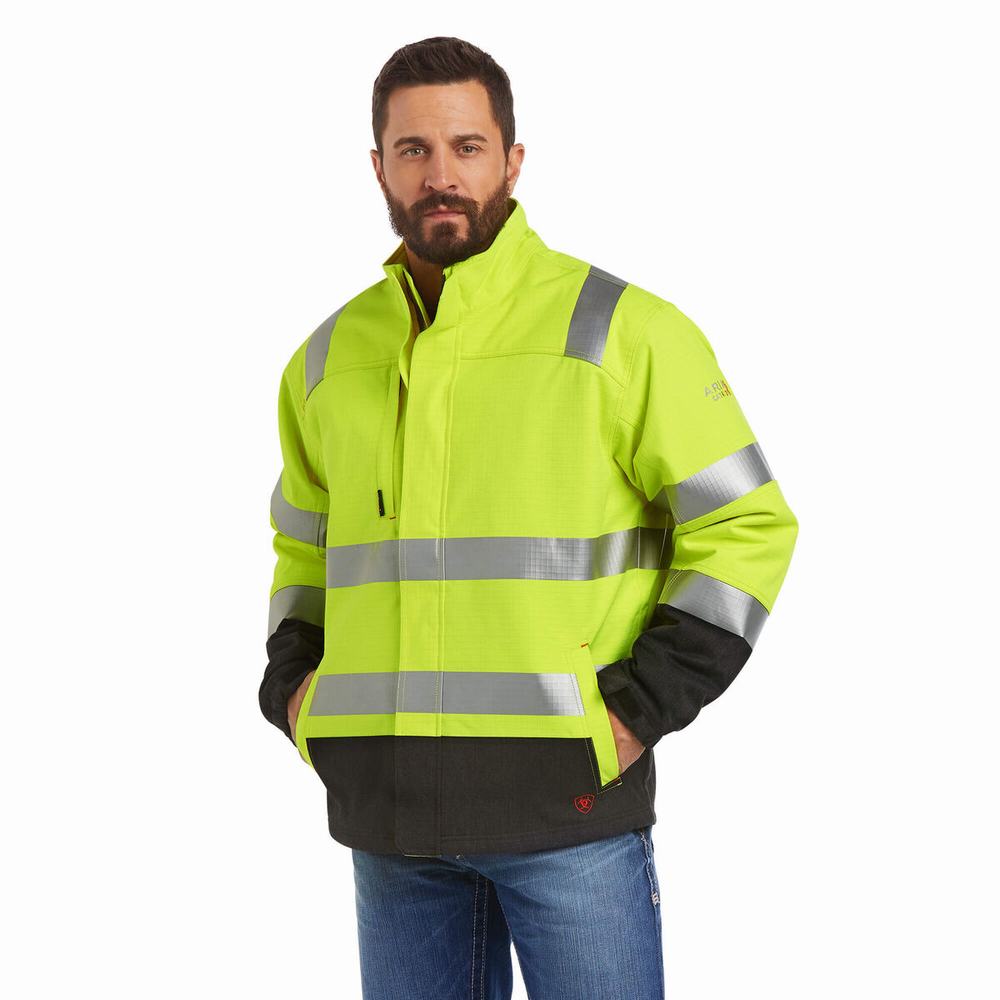 Ariat FR Hi-Vis Vattentäta Insulated Jacka Herr Gula | 941-CWVBYE