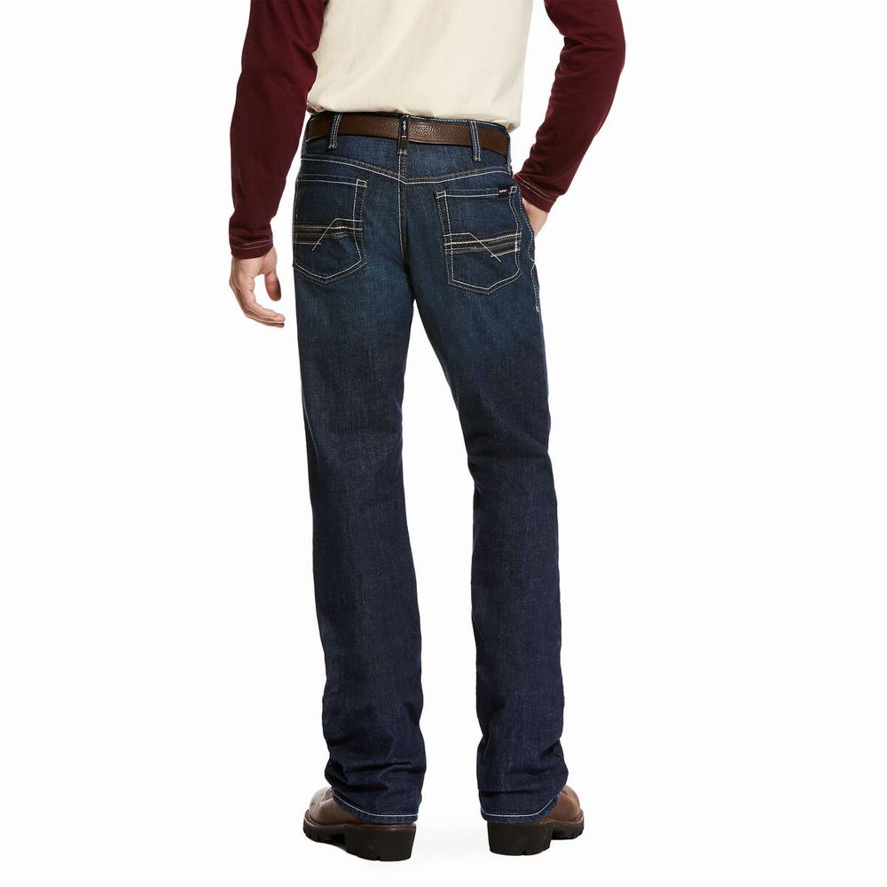 Ariat FR M4 Relaxed DuraStretch Lineup Straight Jeans Herr Platina | 502-VZBCYW