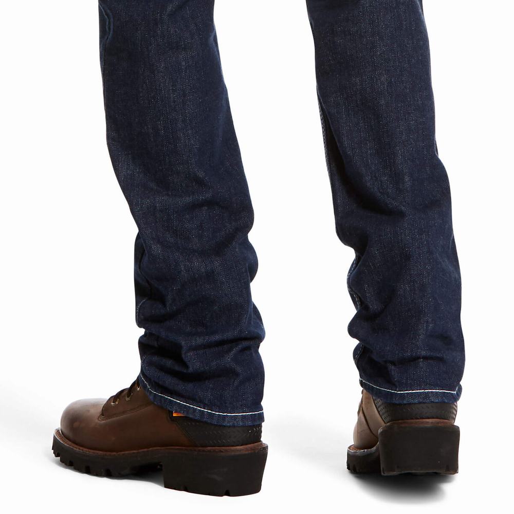 Ariat FR M4 Relaxed DuraStretch Lineup Straight Jeans Herr Platina | 502-VZBCYW