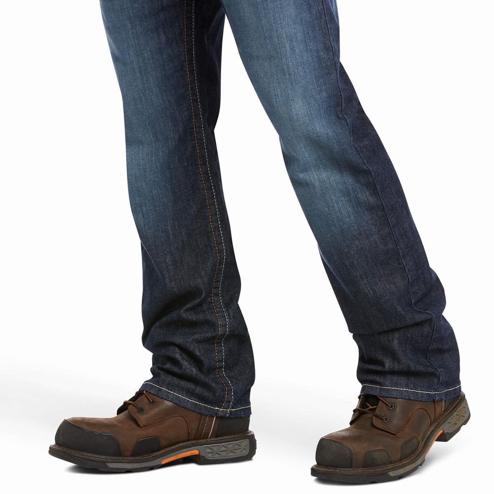 Ariat FR M4 Relaxed Stretch DuraLight Basic Cut Straight Jeans Herr Olika Färger | 954-GZCWBI