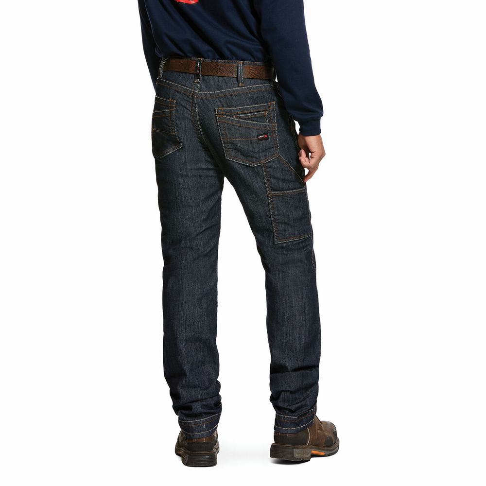 Ariat FR M4 Relaxed Stretch Duralight Workhorse Straight Jeans Herr Mörktvätt | 549-NHBIDC