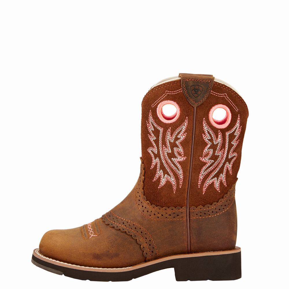 Ariat Fatbaby Cowgirl Western Stövlar Barn Bruna | 671-NSXGRQ