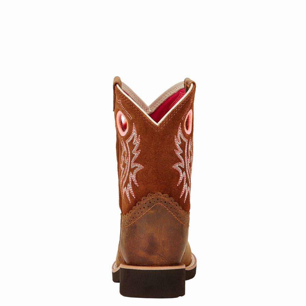 Ariat Fatbaby Cowgirl Western Stövlar Barn Bruna | 671-NSXGRQ