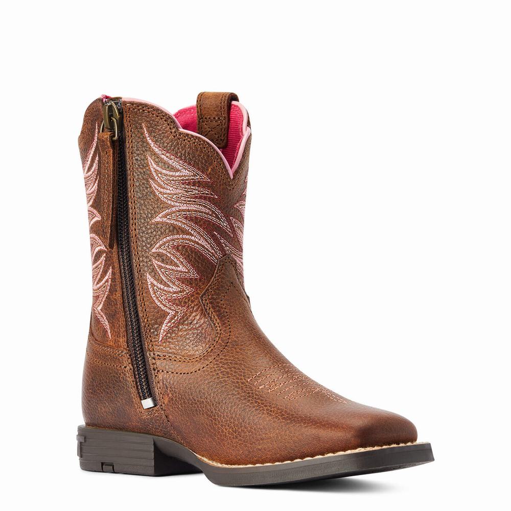 Ariat Firecatcher Western Stövlar Barn Bruna | 425-CSOLTQ