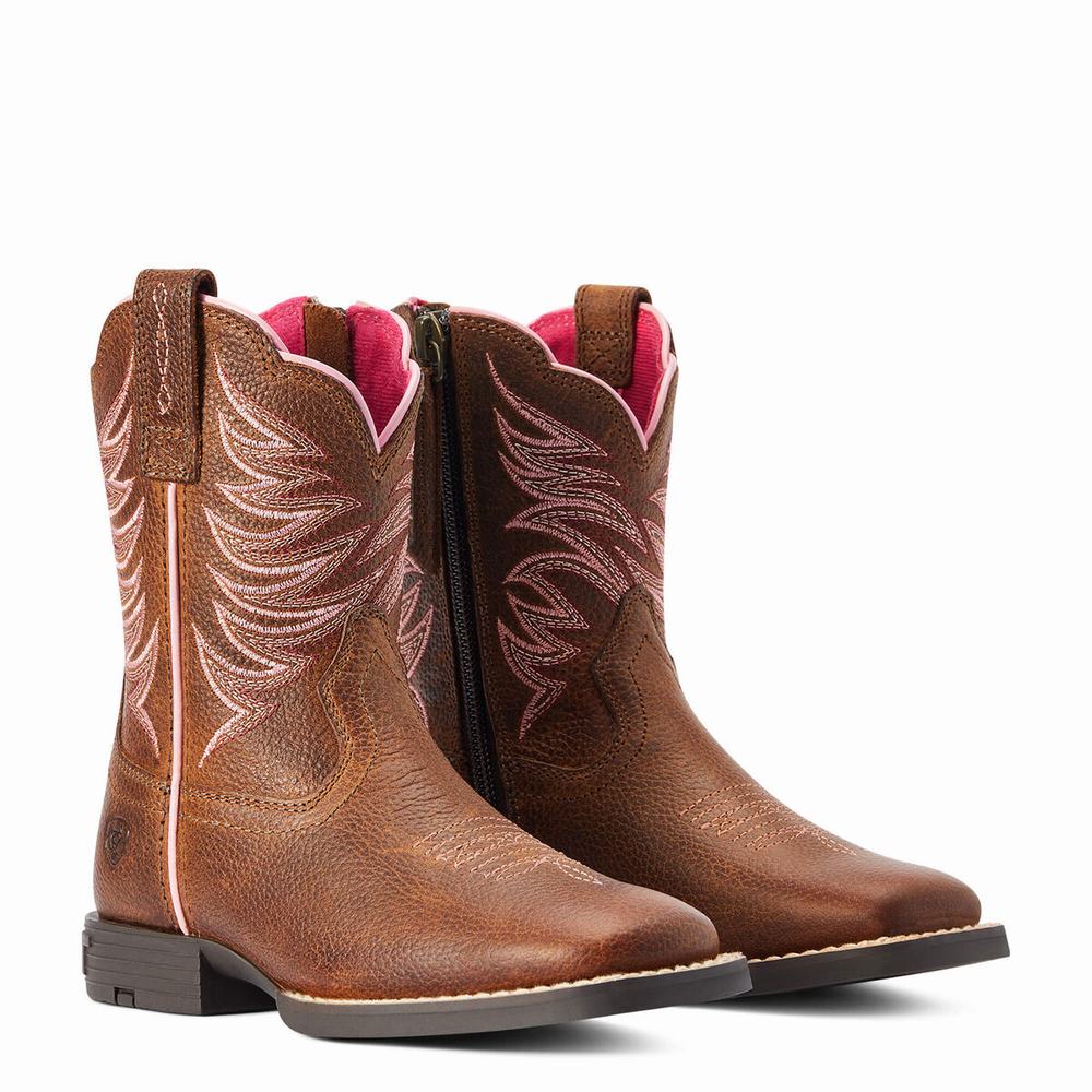 Ariat Firecatcher Western Stövlar Barn Bruna | 425-CSOLTQ