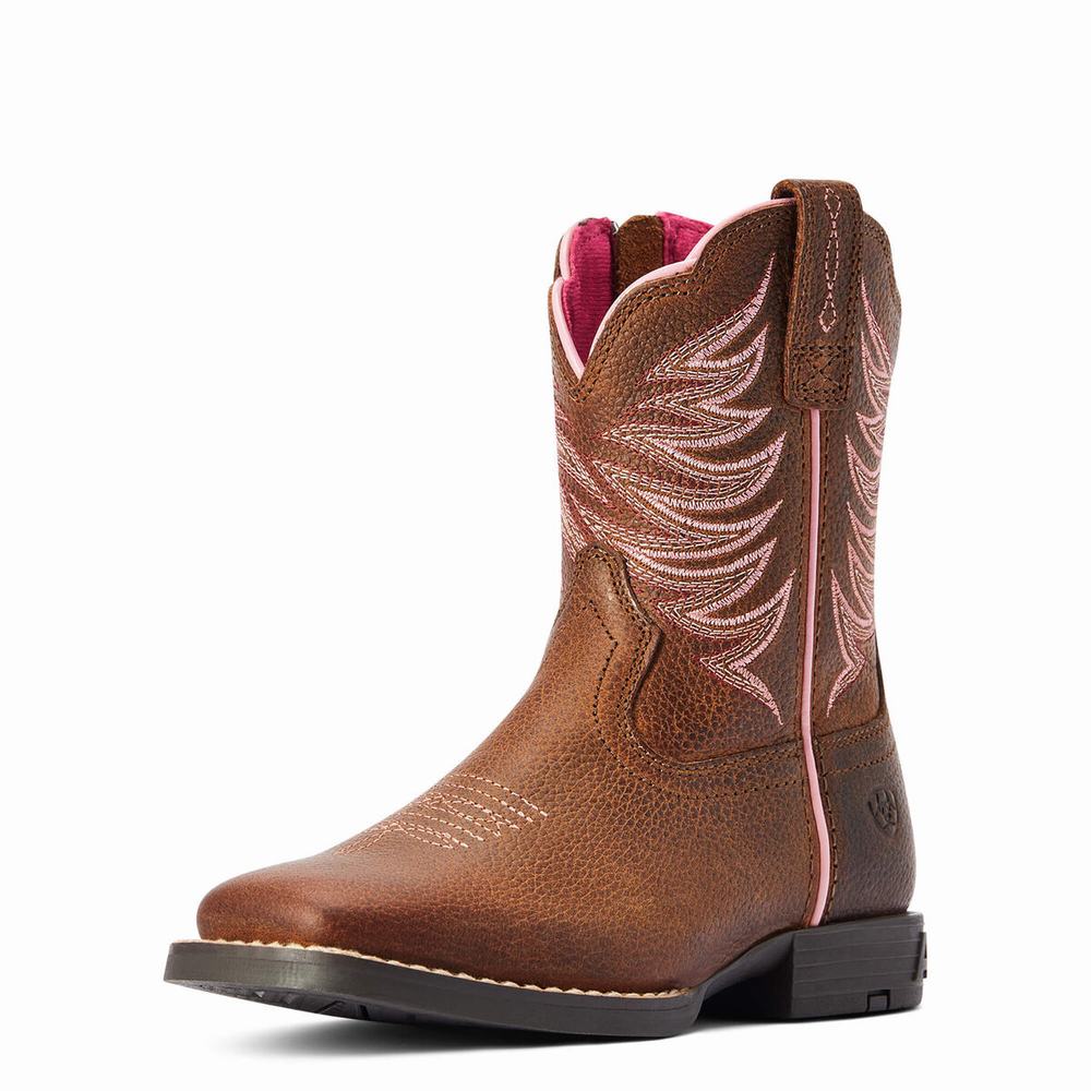 Ariat Firecatcher Western Stövlar Barn Bruna | 425-CSOLTQ