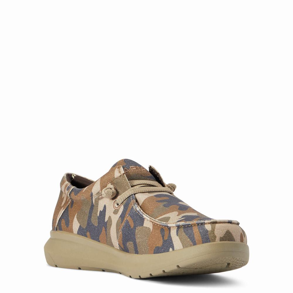 Ariat Hilo Stretch Spets Sneakers Herr Camo | 270-IBKMRC