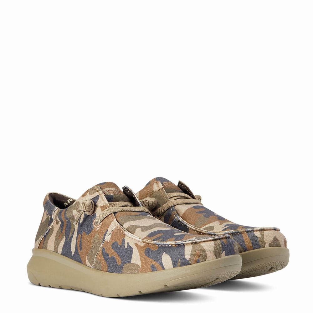 Ariat Hilo Stretch Spets Sneakers Herr Camo | 270-IBKMRC