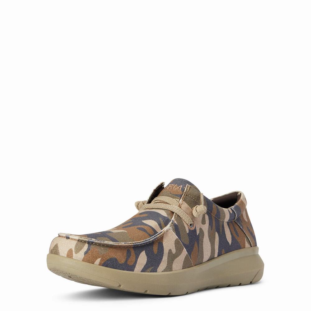 Ariat Hilo Stretch Spets Sneakers Herr Camo | 270-IBKMRC