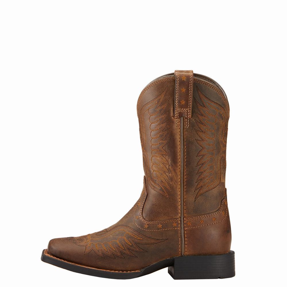 Ariat Honor Western Stövlar Barn Bruna | 129-LBKMCR