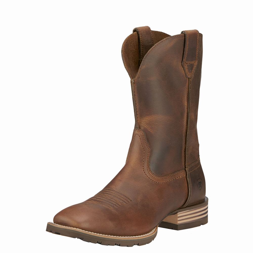 Ariat Hybrid Street Side Western Stövlar Herr Bruna | 371-SFNDTK