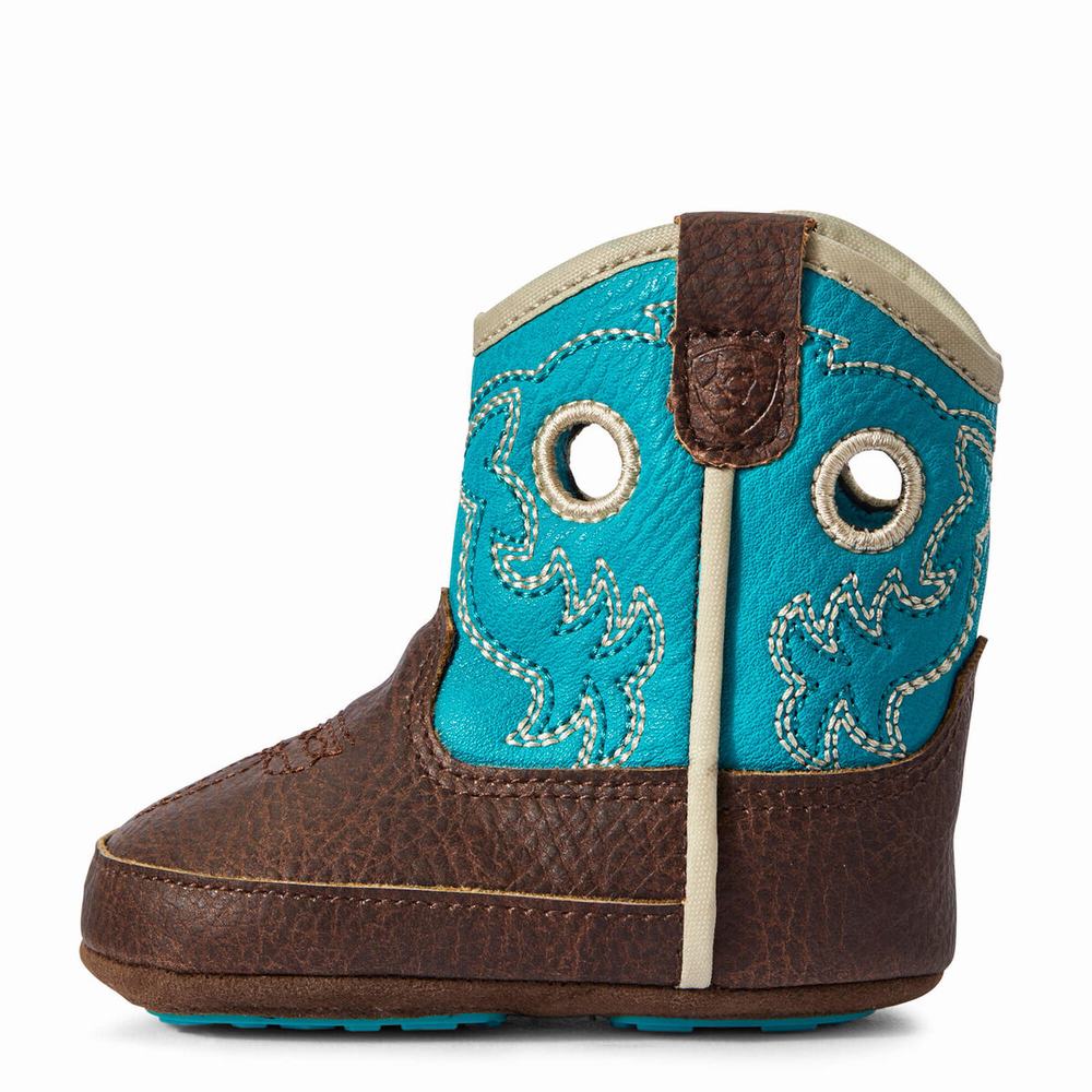 Ariat Infant Lil' Stompers Boston Western Stövlar Barn Turkos Ljusturkos | 263-FVJEZY