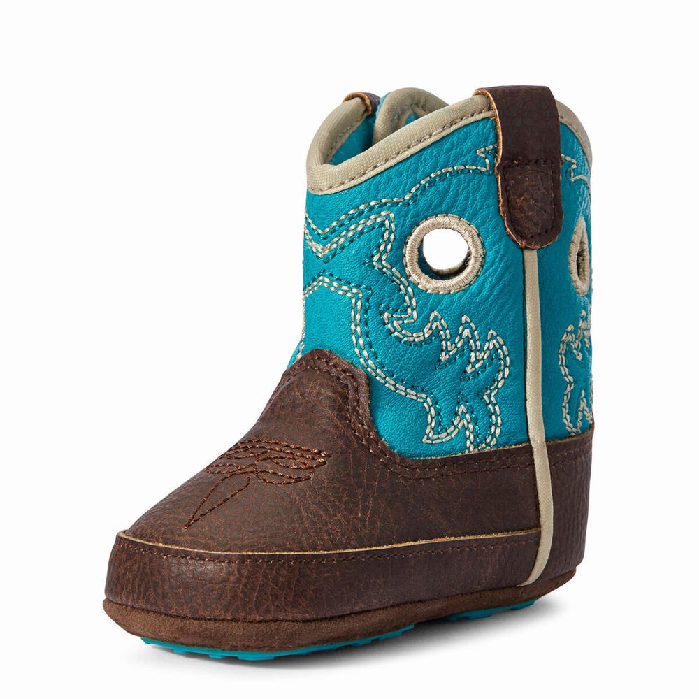 Ariat Infant Lil\' Stompers Boston Western Stövlar Barn Turkos Ljusturkos | 263-FVJEZY