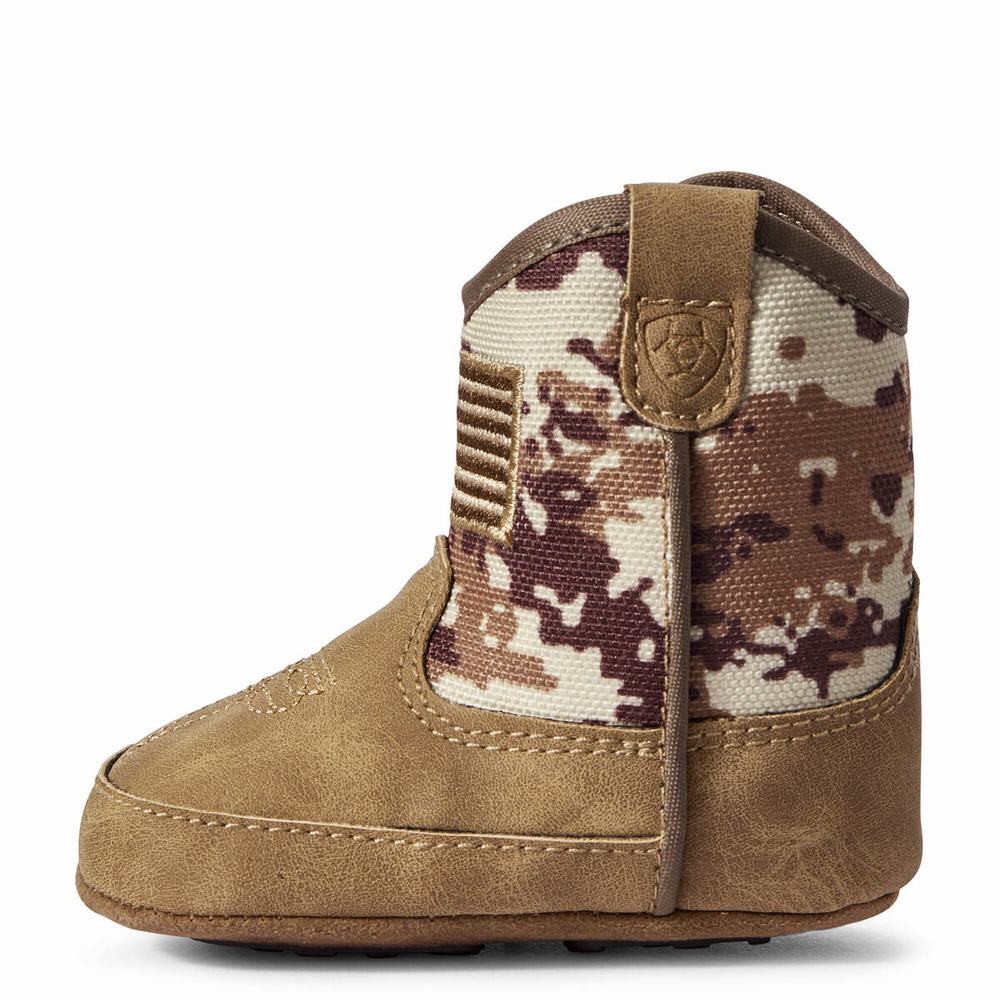 Ariat Infant Lil' Stompers Dallas Western Stövlar Barn Bruna | 598-WBZJCQ