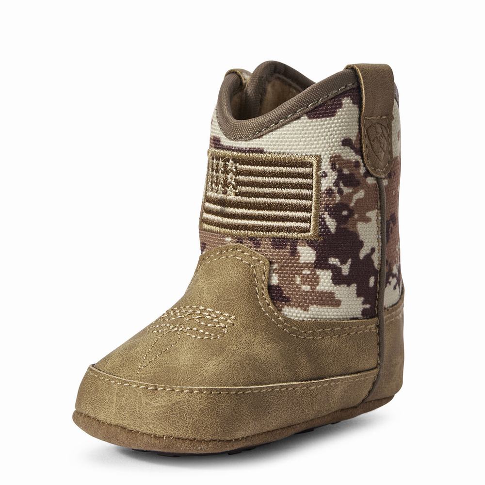 Ariat Infant Lil\' Stompers Dallas Western Stövlar Barn Bruna | 598-WBZJCQ