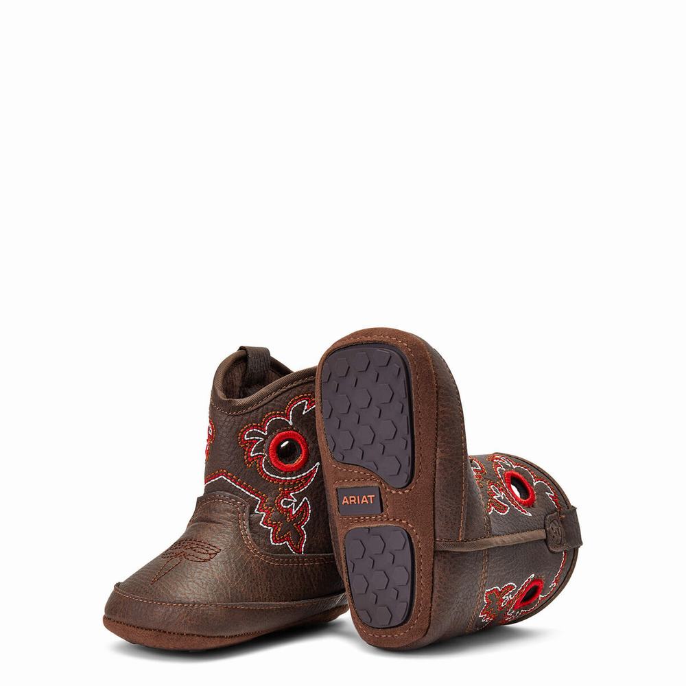 Ariat Infant Lil' Stompers Rough Stock Western Stövlar Barn Bruna | 867-QPVOJR