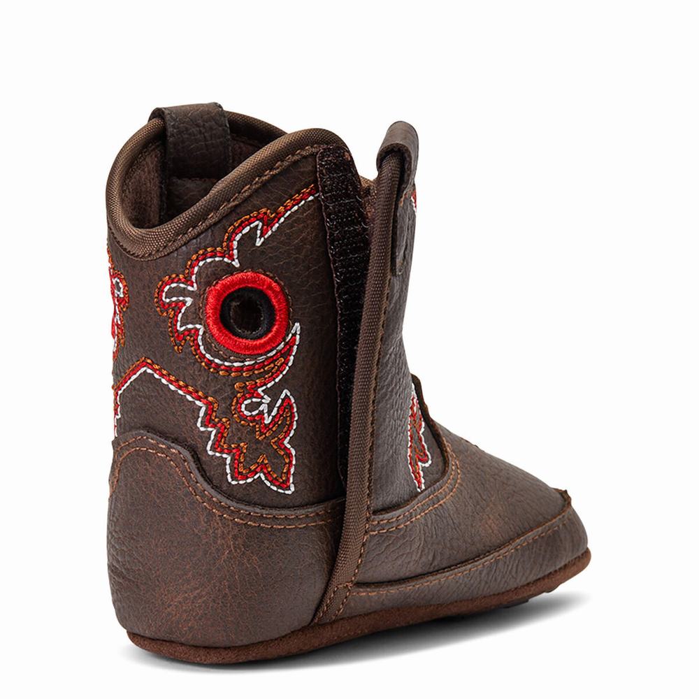 Ariat Infant Lil' Stompers Rough Stock Western Stövlar Barn Bruna | 867-QPVOJR