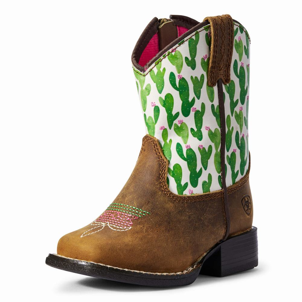 Ariat Lil\' Stompers Anaheim Western Stövlar Barn Vita | 961-QXKHJV