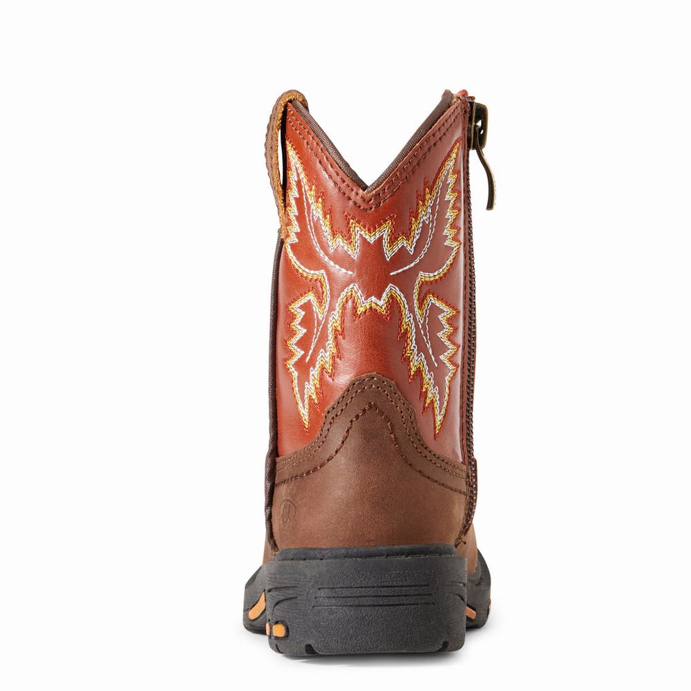 Ariat Lil' Stompers Chandler Workhog Western Stövlar Barn Bruna | 325-QRWDGS