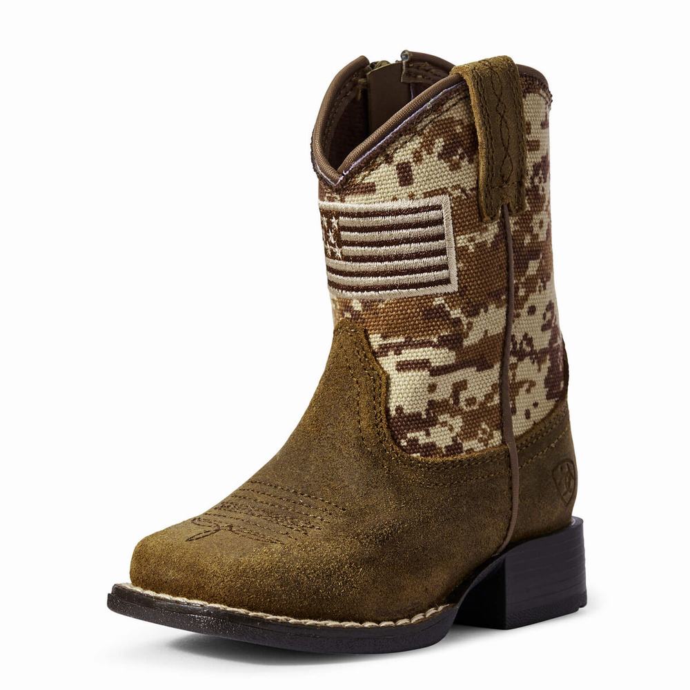 Ariat Lil\' Stompers Dallas Western Stövlar Barn Bruna | 960-NCWMGF