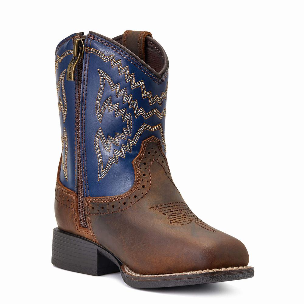 Ariat Lil' Stompers Deadwood Western Stövlar Barn Bruna | 249-SDLTAP